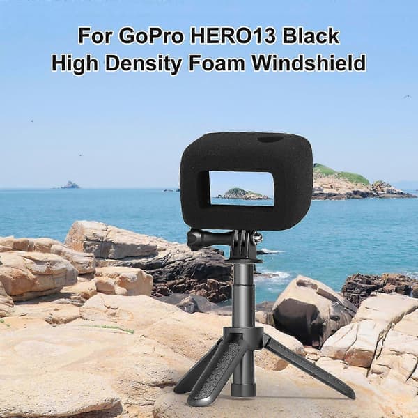 Til GoPro HERO13 Black PULUZ Skum Vindhætte Hus (Sort) Black