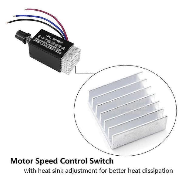 Hastighedsregulatorafbryder til bil lastbil ventilatorvarmer 12V/24V As shown