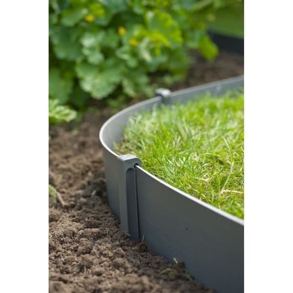 Stakes for garden borders - NATURE - Grey polypropylene anchors - Pack of 10 grå