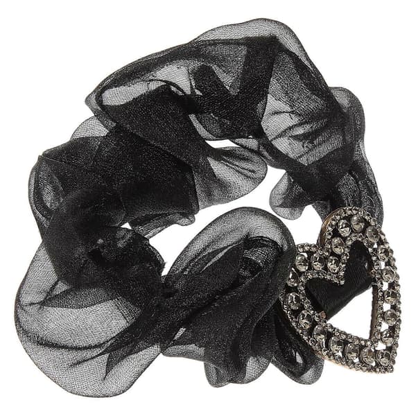 Hårstrikker Scrunchy for jenter 4 stk svarte elastiske hestehaleholdere