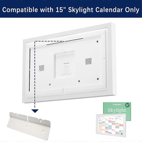 Vægmontering uden stolper, uden boring til Skylight 15 tommer digital kalender - Metalmontering - Borefri installation