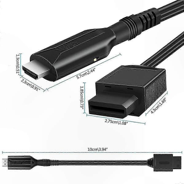 HDMI-adapter for Wii med USB-kabel for spilltilkobling