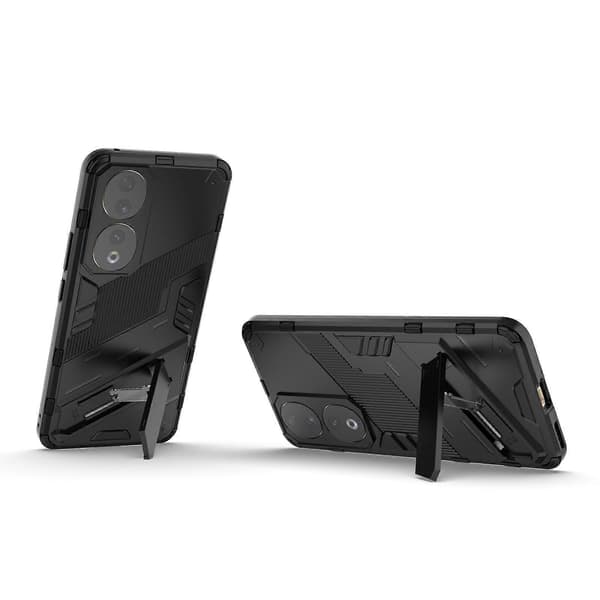 Honor 90 Punk Armor PC + TPU -puhelinkotelo pidikkeellä Black