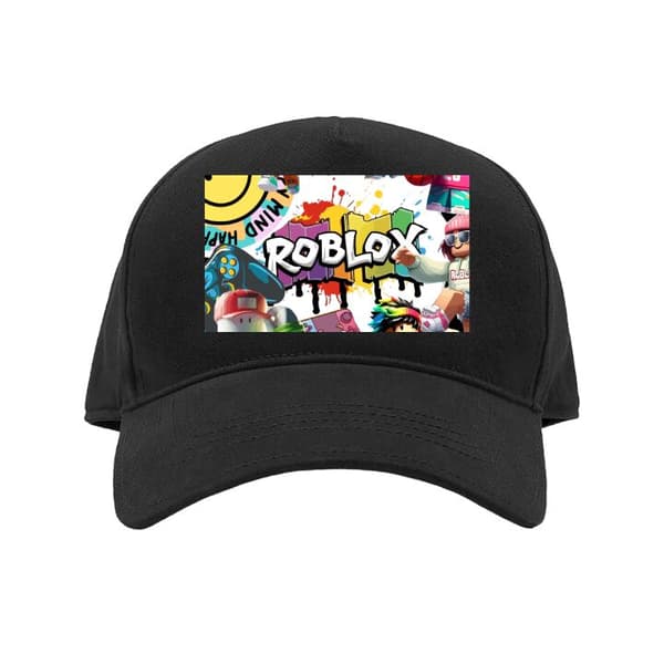 Cap for Children | Comfortable Adjustable Kids Cap Black Kids Roblox Black black Barn