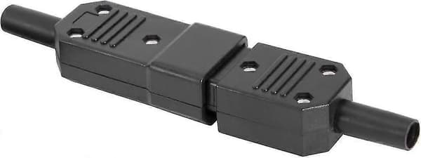 1 par Ac250v 10a Iec C14 han C13 hun, 3 ben terminaler inline adapter stik strømstik