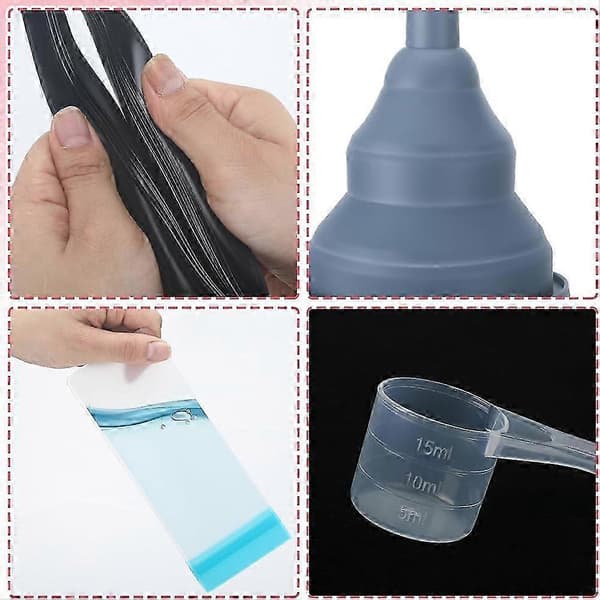 Protein Powder Travel Container Set Single Dose Reusable Supplement Bags with Funnels & Spoon