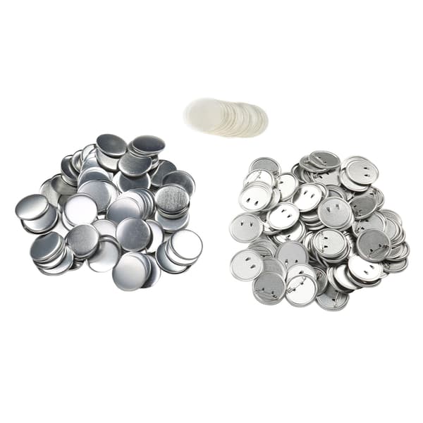 Tomme metallknappmerkedeler sett 100 sett 44mm for knappemaskin