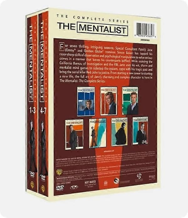 The Mentalist Sesong 1-7 Komplett Serie DVD 34 Disker engelsk versjon