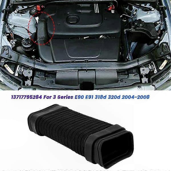 Luftinntaksslange Støvdeksel for 3-serie E90 E91 318d 320d 2004-2008 Black