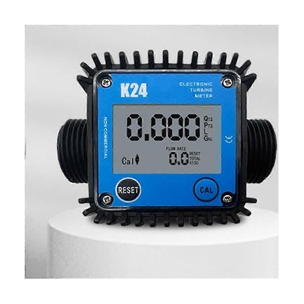 lämplig för turbin k24 digital dieselbränsleflödesmätare lcd-display vätskevattenflödesmätning Black  Blue