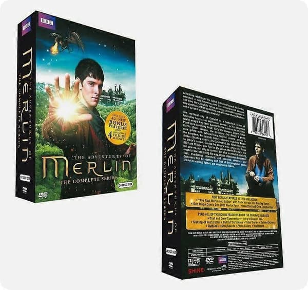 Merlin - Den komplette serie, sæson 1-5 (DVD, 24-diske, boks-sæt)
