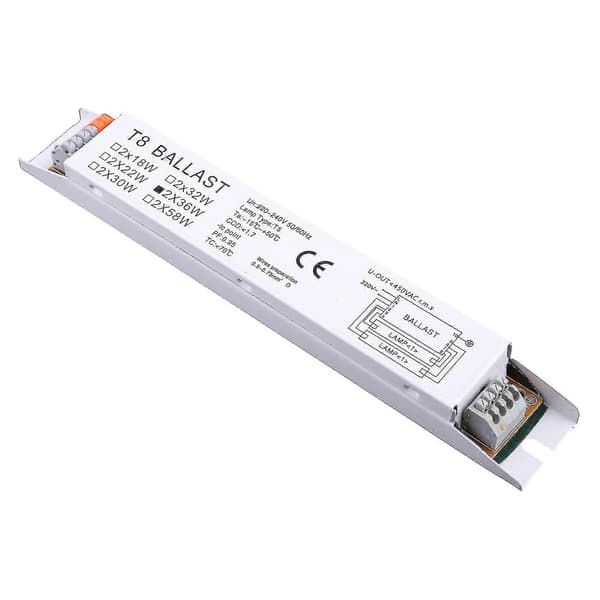 2x36W Elektronisk Forkobling til T8 Lineære Lysstofrør - 220-240V, Velegnet til Hjemmekontor