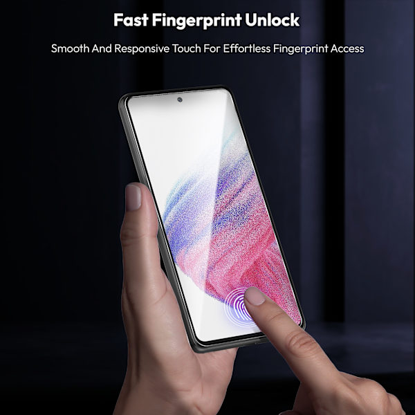 2-Pack Samsung A53 Screen Protector - Tempered Glass | [Automatic Installation] - Bubble-Free Samsung A53