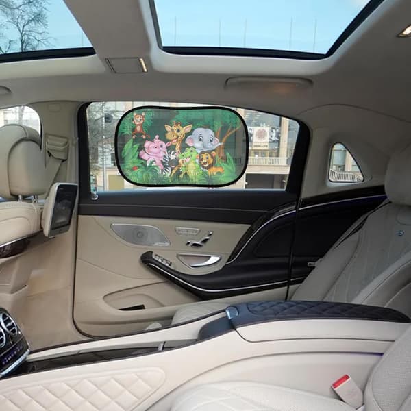 2-pack Car Window Sun Shade, 50 x 30 cm, Side Window Sunshade with Storage Bag (Forest)