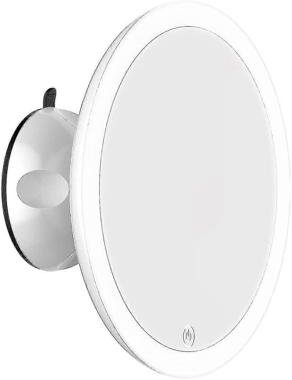 [13R] 7x Magnifying Makeup Mirror with Lighting, with Lockable Suction Cup, Portable Cosmetic