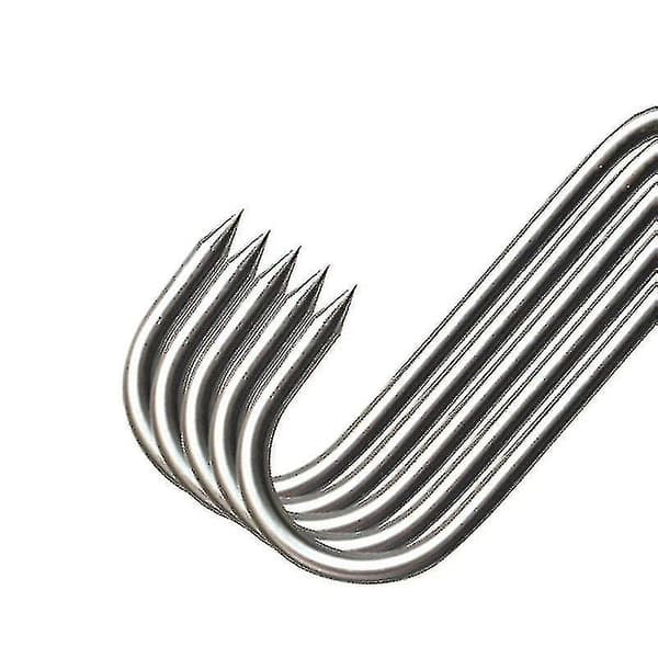 [13]20 Pcs Stainless Steel Meat Hooks with Pointed Tip for Butcher Shop Kitchen Hot and Cold Search Practical Hook