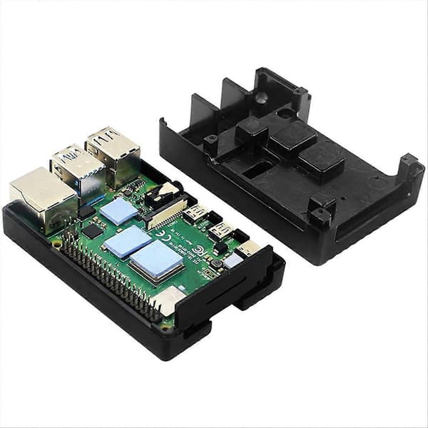 Aluminiumslegeringsdeksel for Raspberry Pi 4 Metallskall Svart