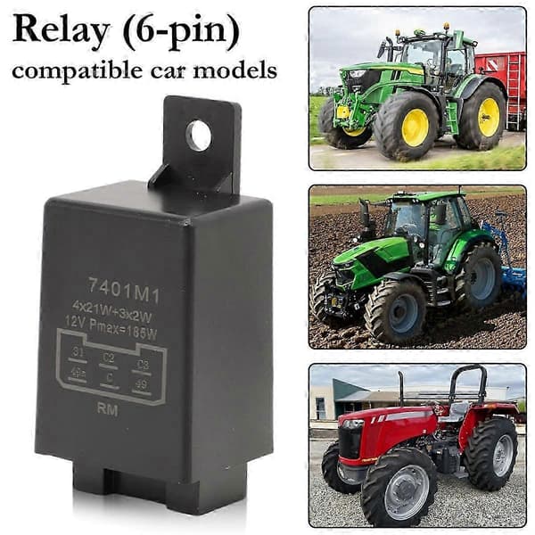 Indikatorrelæ til traktor 12V 21W blinkrelæ 335200160 veteranbiler As Shown