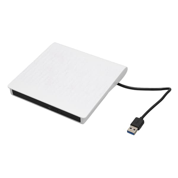 DVD Drive Portable High Speed USB 3.0 Plug and Play Slim Portable DVD CD External Burner for PC Ultrabook Netbook White