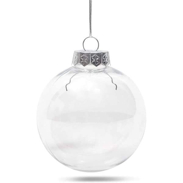 Gjennomsiktige Fyllbare Julekuler, Kunst- og Håndverksmaterialer (7,9 cm) - 32-pakning