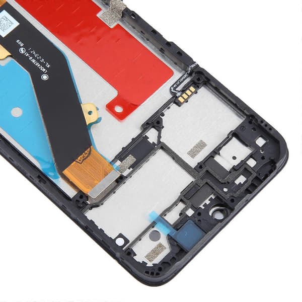 For ZTE Blade A54 LCD-skjerm Digitizer Fullmontering med ramme (svart) Black