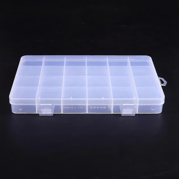 24 rum plastkasse smykker perle opbevaringsbeholder