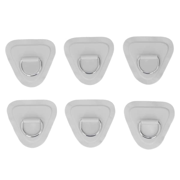PVC D-rings lapper Elastisk reb Rustfrit stål Bungee-line Kompatibel med oppustelige både Kajakker Surfbrætter Paddleboards Grå