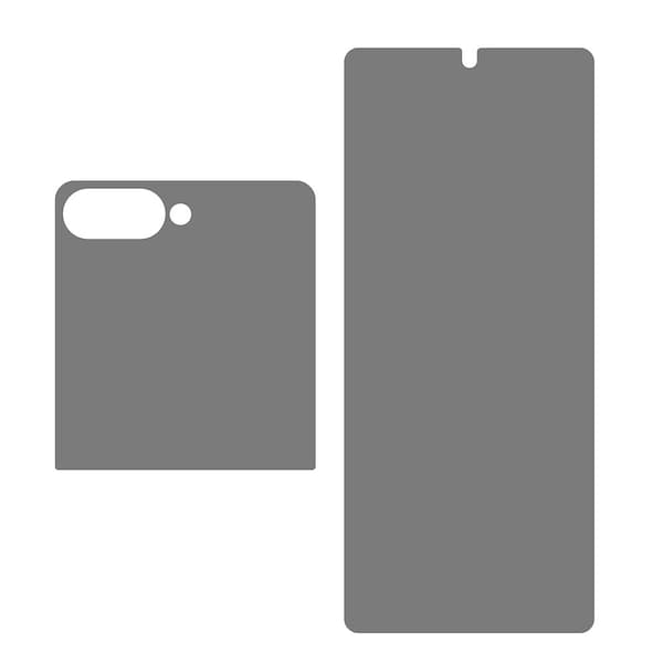 SKALO Samsung Z Flip7 Privacy Full Coverage Front+Back Screen Protector - Black Svart black