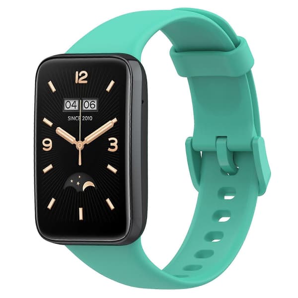 Ensfarvet silikone urrem til Xiaomi Mi Band 7 Pro Teal