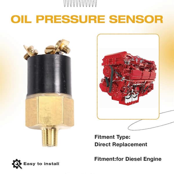 23520023 Oljetrykksensor passer til motor Gold  Black