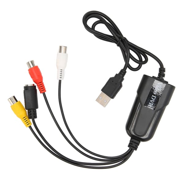 Videoopptakskort RCA til USB Lyd Videoomformer VHS DV VCR Hi8 DVD til Digital Omformer for Windows for OS X