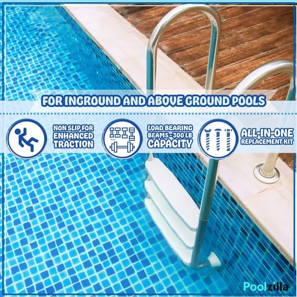 Pool Ladder Pedal Plastic Non-slip Good Load Capacity Pool Ladder Step Bathtub Step Pedal Replacement Accessories for