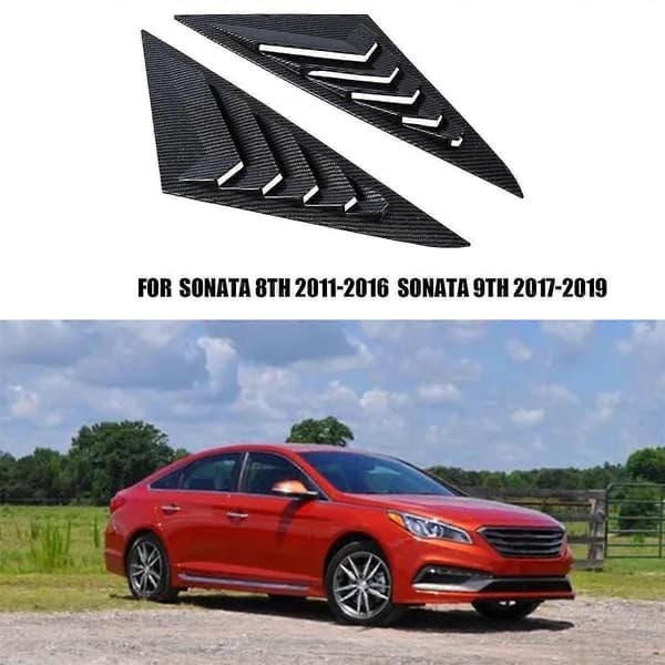 1 par Bil Bakruta Louver Trim Skydd För 8:e 9:e 2011-2019 Sidosjalusi Skärm Scoop,a
