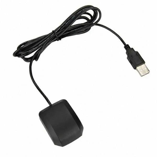 GPS-navigationsmodul med indbygget antenne og USB-interface til præcis positionering og sporing Black  Silver