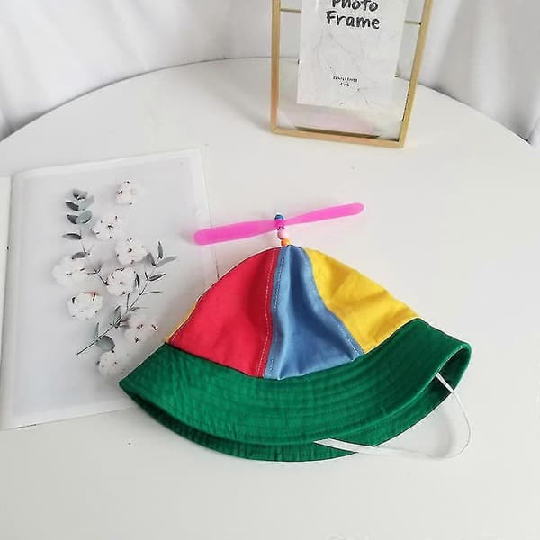 Helikopter Propell Bøttehatt Strand Solhatt Barn Sommer Reise Fiskehatt