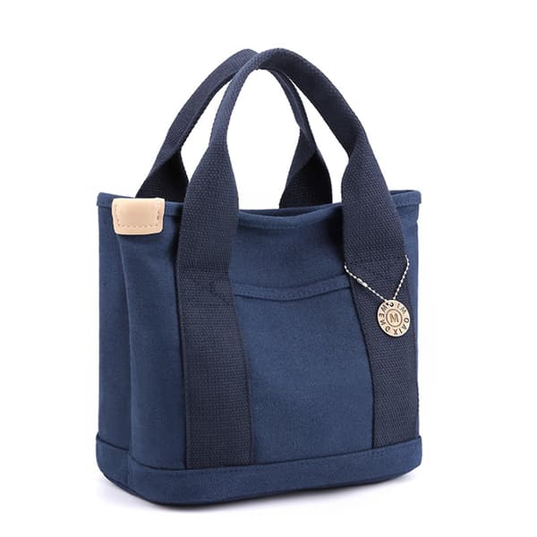 Women's Canvas Bag, Canvas Handbag with Multiple Inner Pockets and Zipper [DB] Dark Blue