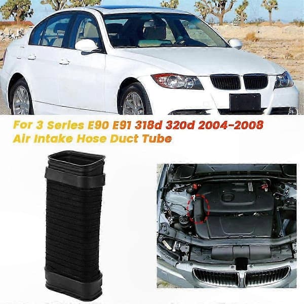 Luftinntaksslange Støvdeksel for 3-serie E90 E91 318d 320d 2004-2008 Black