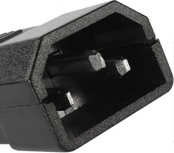 1 par Ac250v 10a Iec C14 hann C13 hunn, 3-pins terminaler inline adapter plugg strømkontakter