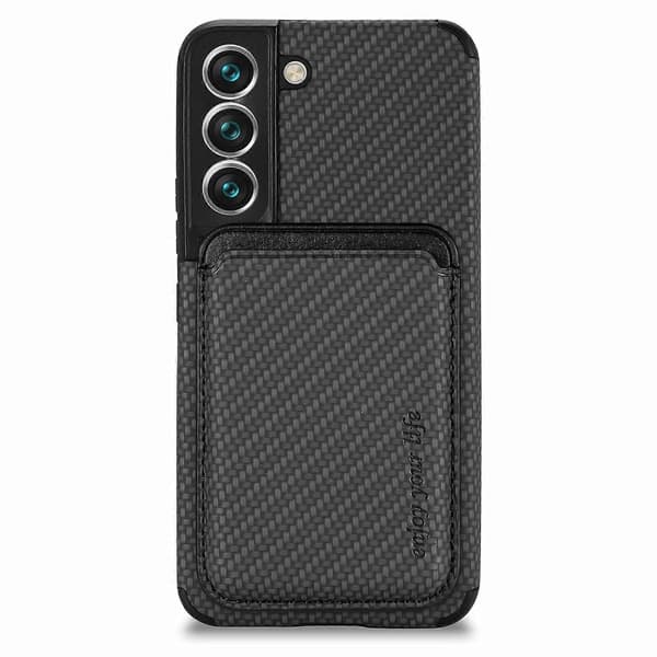 Lemonda Shockproof Mobile Case for Samsung Galaxy S22 5G Carbon Fiber Texture Protective Phone Cover