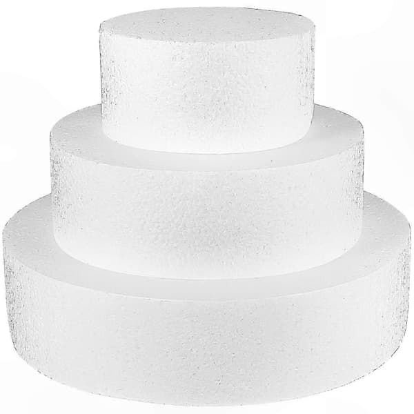 3-delt rund kageattrap til bryllupsudstilling og fondantdekorationsøvelse