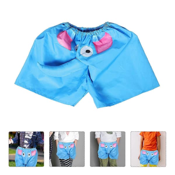 Elefantnæsebukser til dyretemafester, himmelblå sjove pyjamasshorts