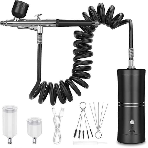 Multifunktionelt trådløst mini-airbrush-sæt spraypen luftkompressorsæt bærbart airbrush-sæt kunstmalingsspraymodel