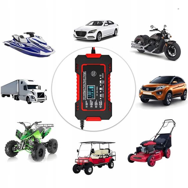 Automatic Car Battery Charger 12V 6A With Repair Function And LCD Screen