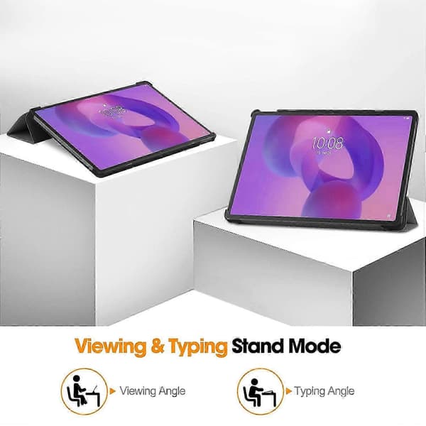 Till Lenovo Idea Tab Pro Fodral Anti-Drop Läder Stativ Surfplattefodral - Grå Multicolor Grey
