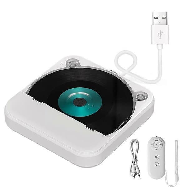 Monitoiminen auton ulkoinen CD-soitin USB-liitännällä White