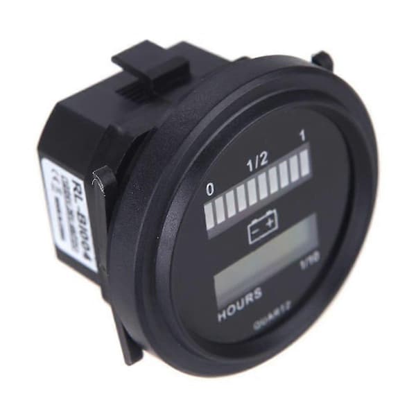 12V/24V/36V/48V/72V LED Digital Batteristatus Ladeindikator Black