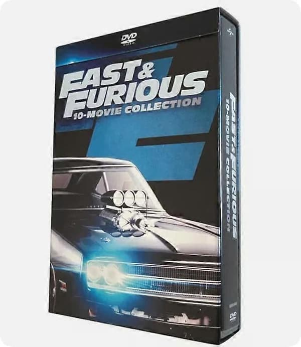 FAST FURIOUS FILMSAMLING 1-10 engelsk versjon DVD 11-DISC NY BOKSSETT