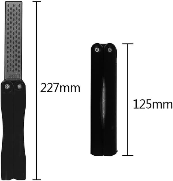 [13] Knife Sharpener, 400/600 Grit Foldable Diamond Sharpening Stone for Pocket, Handheld Double-Sided Whetstone for Outdoor Camping Kitchen Garden