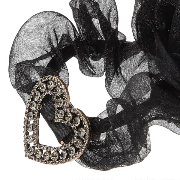 Hårsnoddar Scrunchie för flickor 4 st svarta elastiska hästsvanshållare