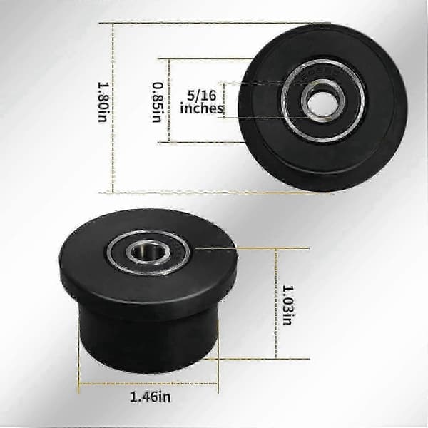 Total Gym Replacement Wheels/Rollers Compatible Models 1000-1900 Supreme Gold 4-Pack [jkw]